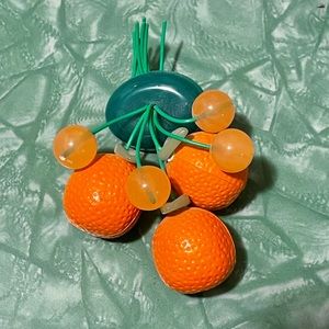 Luxulite Orange Brooch